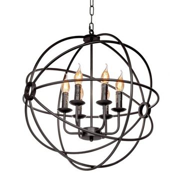 Подвесная люстра 6*Е14 LOFT1192-6 коричневый Foucaults Orb LOFT IT