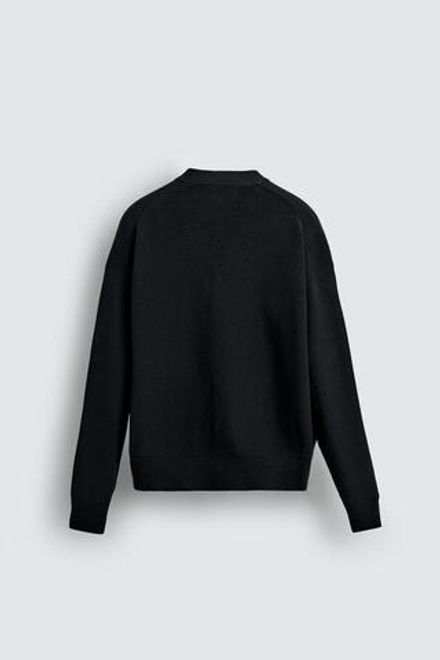 ZARA КАРДИГАН КЛАССИЧЕСКОГО КРОЯ ИЗ ХЛОПКА, МОРСКОЙ ТЕМНО-СИНИЙ