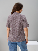 Блузка БЛ-122/ришелье-кофе