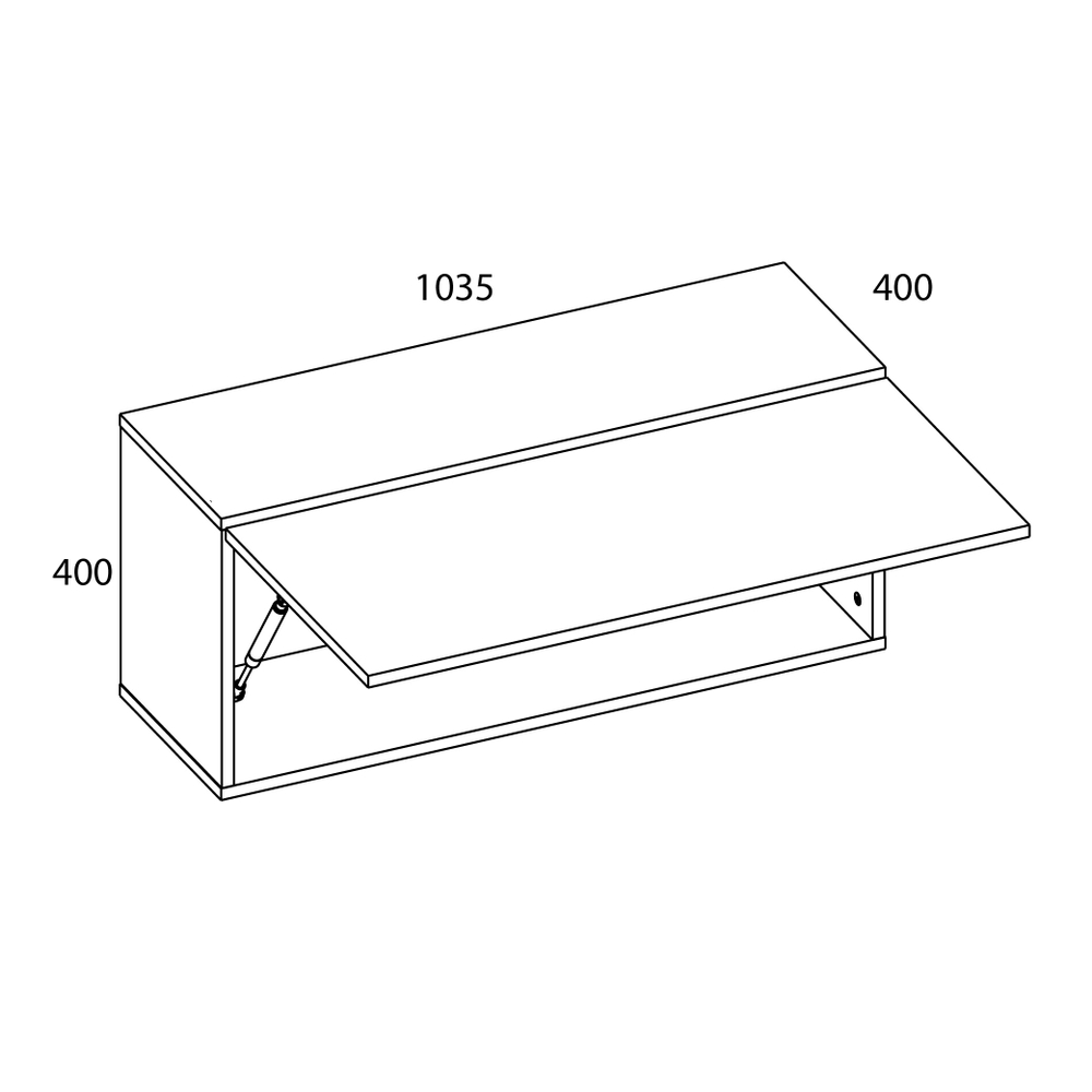 MODERN, Шкаф навесной 1D/103-40. Цвет ПЕРСИДСКИЙ ЖЕМЧУГ