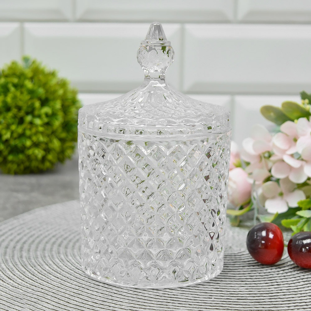 Ваза для печенья и конфет 1100мл, d10,5см, h17см, TG017