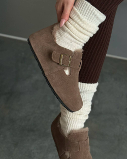 Биркенштоки из натуральной замши