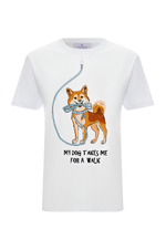 Children's white T-shirt with a dog