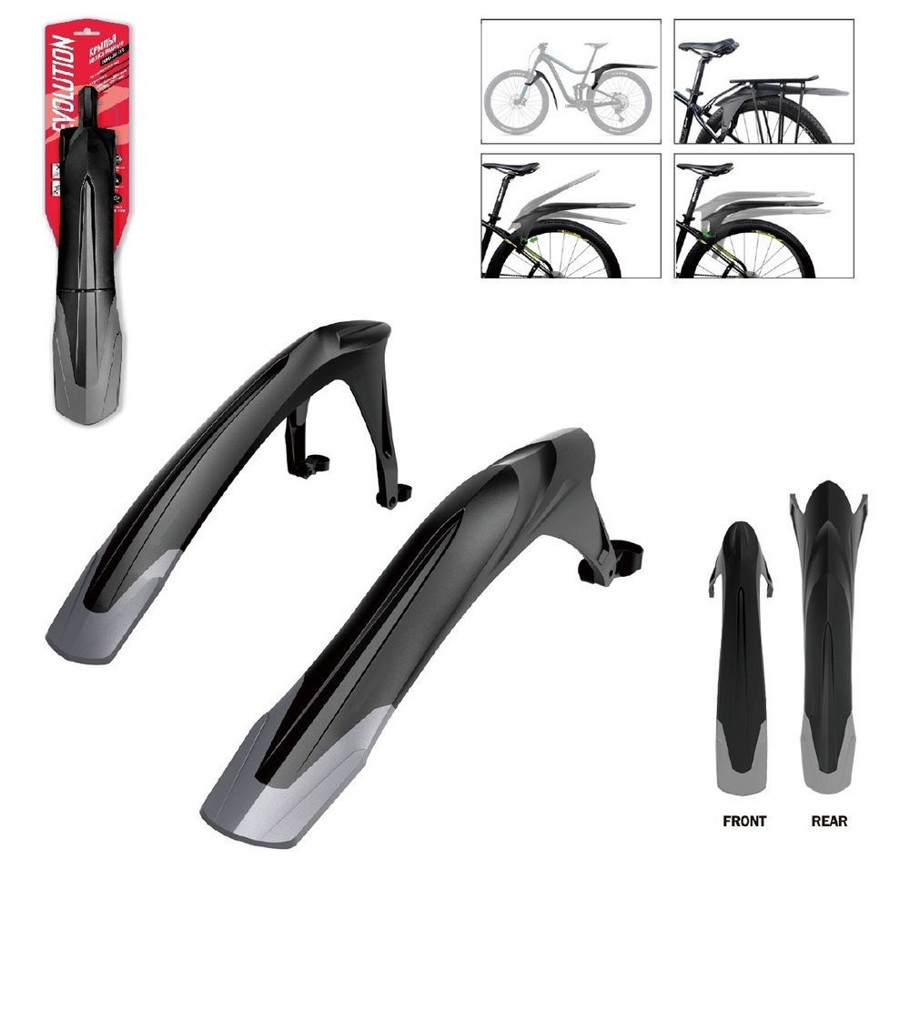 Крылья EVOLUTION MTB 24-29", комплект передне/заднее, крепеж: на штаны вилки, заднее на верхние перь