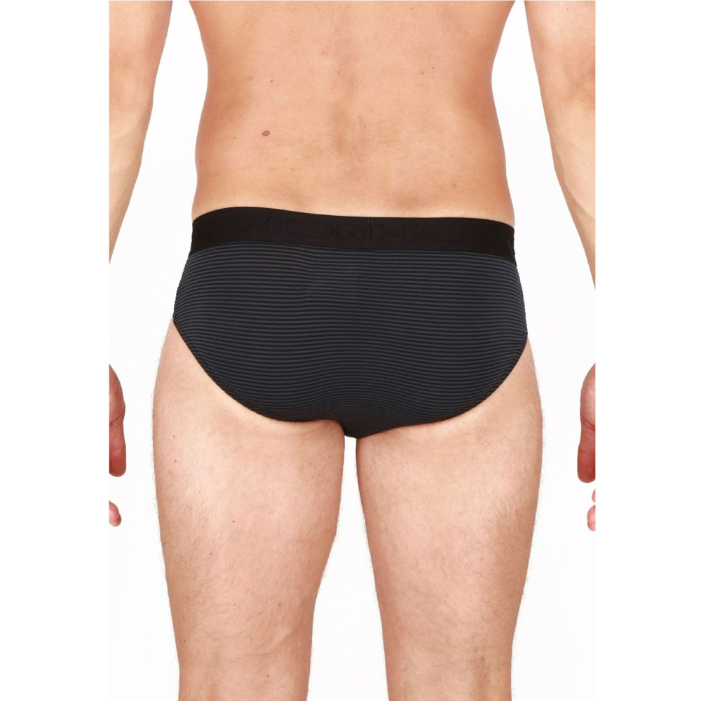 Мужские трусы брифы черные в полоску HOM SIMON Mini Briefs HO1 359852_400004
