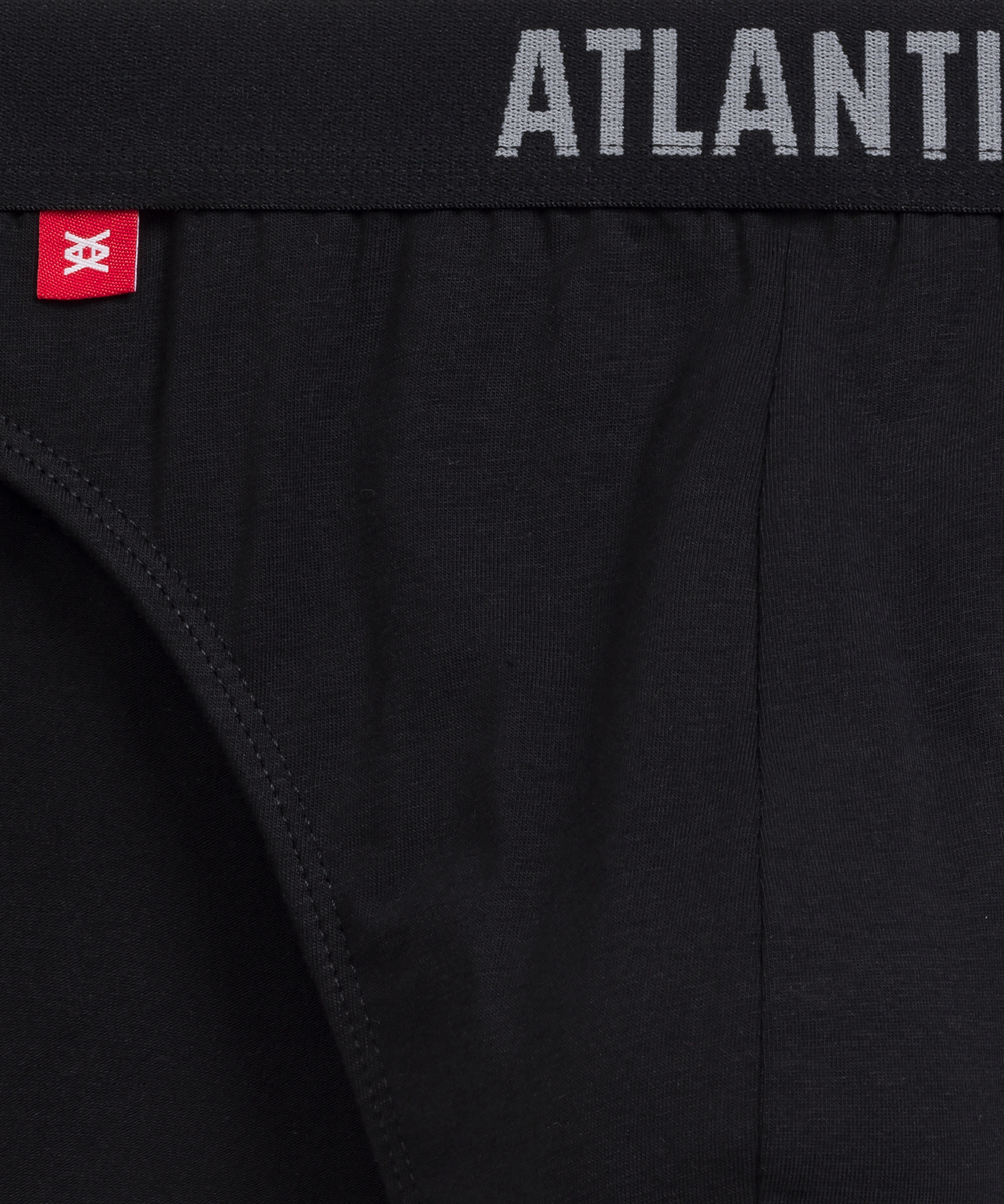 Мужские трусы слипы спорт Atlantic, набор 5 шт., хлопок, каберне + серый меланж + изумрудные + черные + темно-голубые, 5SMP-004