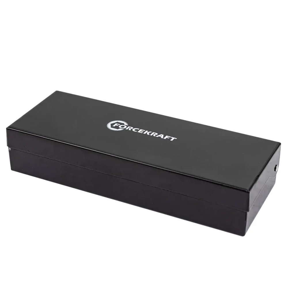 Отвертка ударная с набором бит и адаптером,14пр.1/2''(F)х5/16''(F) (PH1,2,3х35мм, PH3х70мм, SL5,6,8,9х35мм, SL8х70мм, H4,5,6х35мм),в метал. кейсе FORCEKRAFT FK-5064C