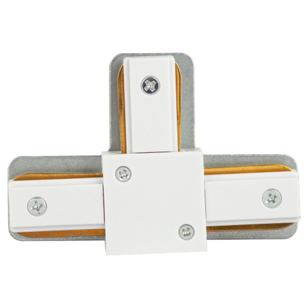 Коннектор ЭРА TR-1PA-СT-WH T-образный для однофазного шинопровода белый | Однофазный шинопровод и аксессуары