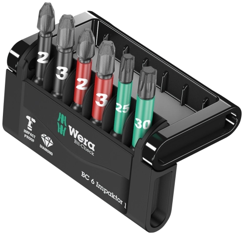 Набор ударных бит Bit-Check 6 Impaktor 1 Wera 05057695001