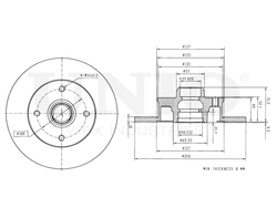 Диск тормозной задний UNIO BRD-20190