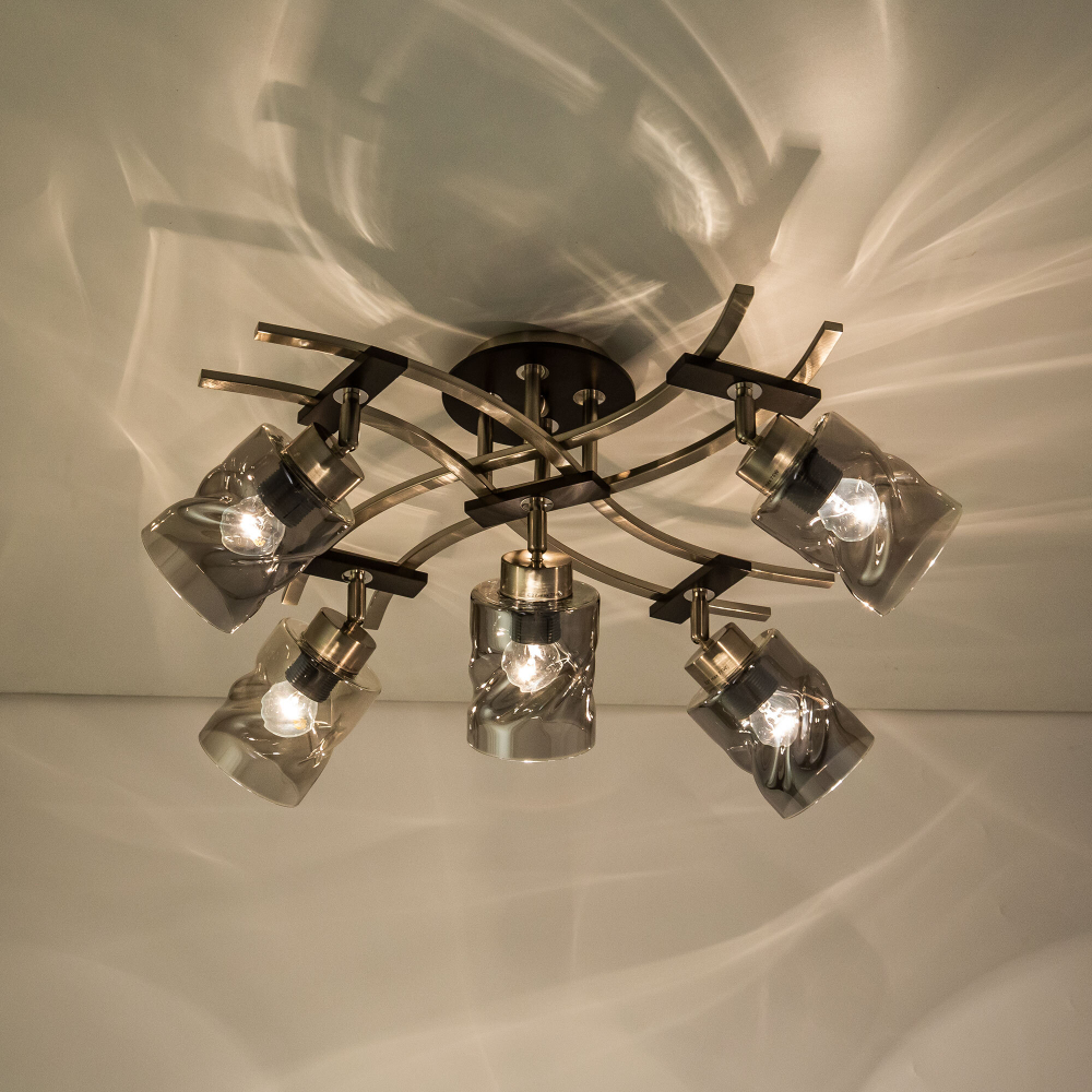 Citilux Мерида CL142155 Люстра с поворотными плафонами Матовый Хром