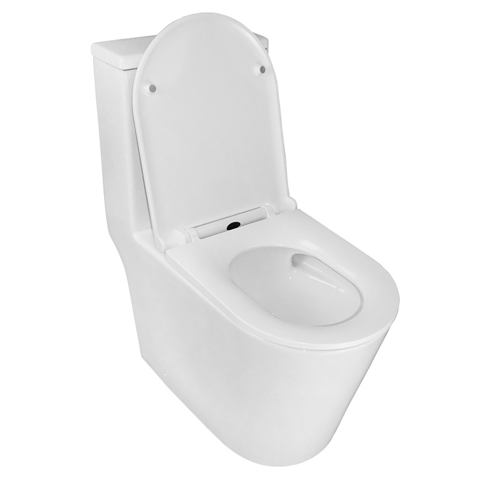 Унитаз-моноблок Azario Scala 360х690х790 безободковый, слив "Торнадо", с быстросъемным сиденьем микролифт (AZ-8101)