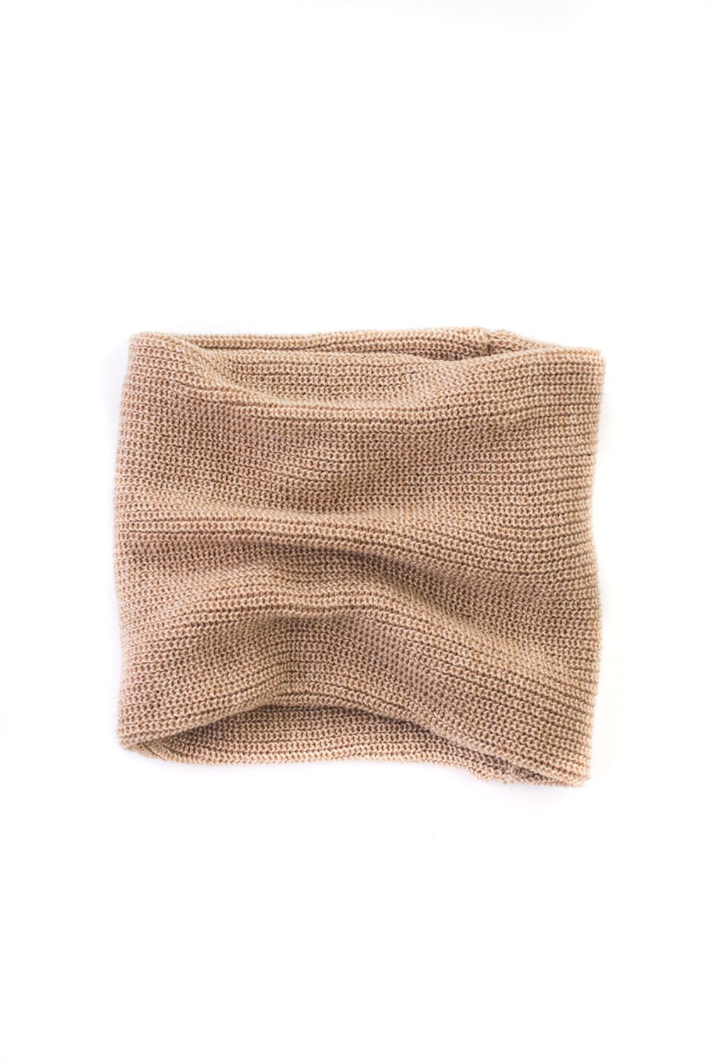 Снуд-резинка вязаный (Св.бежевый меланж)