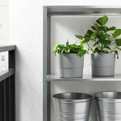 IKEA NYPON  (ИКЕА НЙПОН)  -  Крышка для цветочного горшка, серая, 15 см