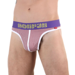 Трусы-тонги мужские Boefje – красные, «гусиная лапка», S