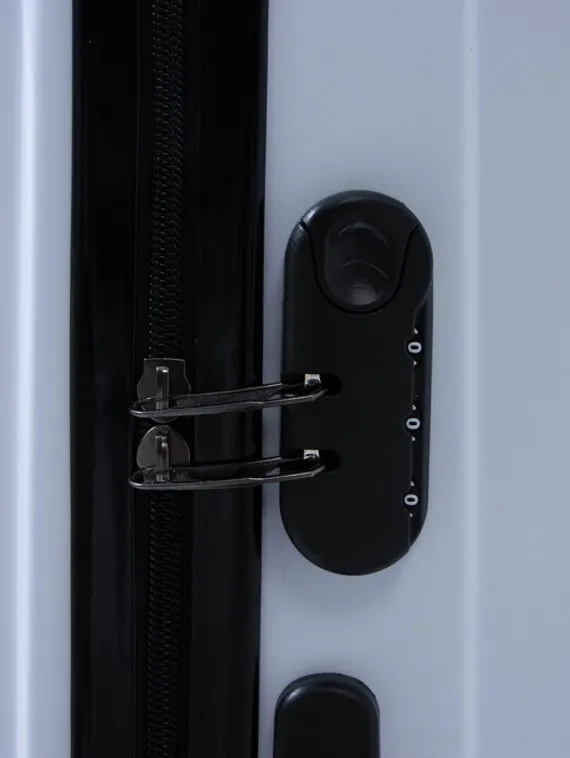 Чемодан большой 28", кодовый замок, цвет белый