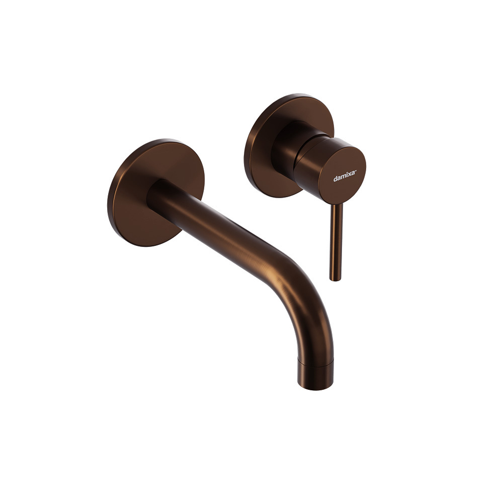 Смеситель для раковины монтируемый в стену, розовое золото Damixa Scandinavian Pure 360260500