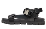 PRADA Crisscross Straps Buckle-Fastening Sandal Black
