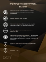 Вентилятор накладной SILENT D125 обр.клапан DICITI