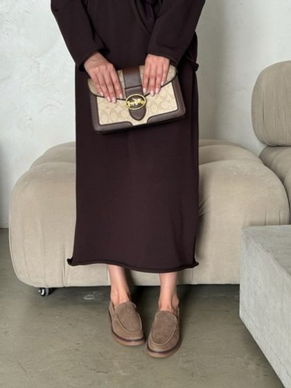 Лоферы из натуральной замши