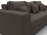 Диван угловой Лига-076 угол универсальный РОГОЖКА Амур 05 коричневый