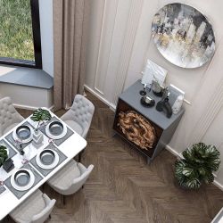 Комод Яблоко Евы с 3 ящиками Грей