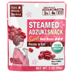 Eat More Beans, пропаренный снек адзуки, сладкая красная фасоль, 58 г (2 унции)