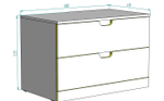 Комод NORDLI 47х54х80 см (МДФ) Белый DM635-6 80*47*54 см, Белый   Фиеста
