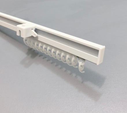 Карниз профильный алюминиевый однорядный "Симпл", цвет белый
