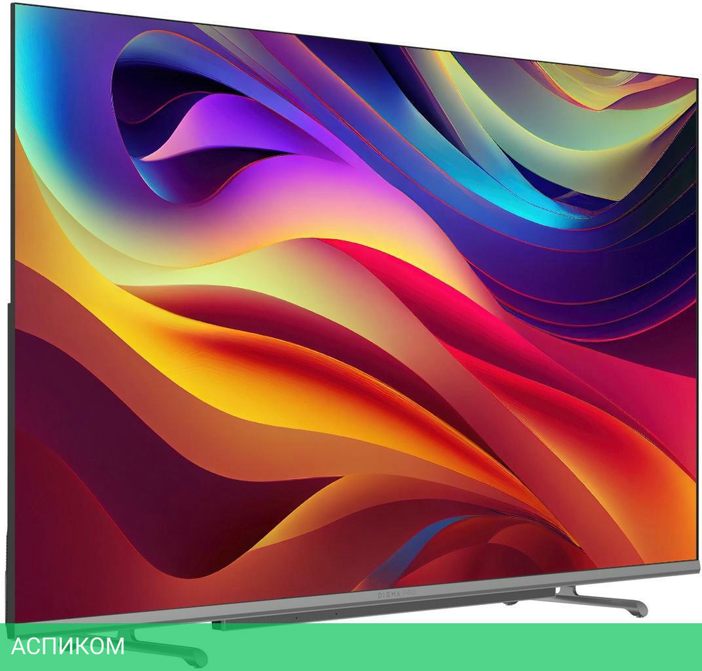 Телевизор Digma Pro 65L черный/серебристый