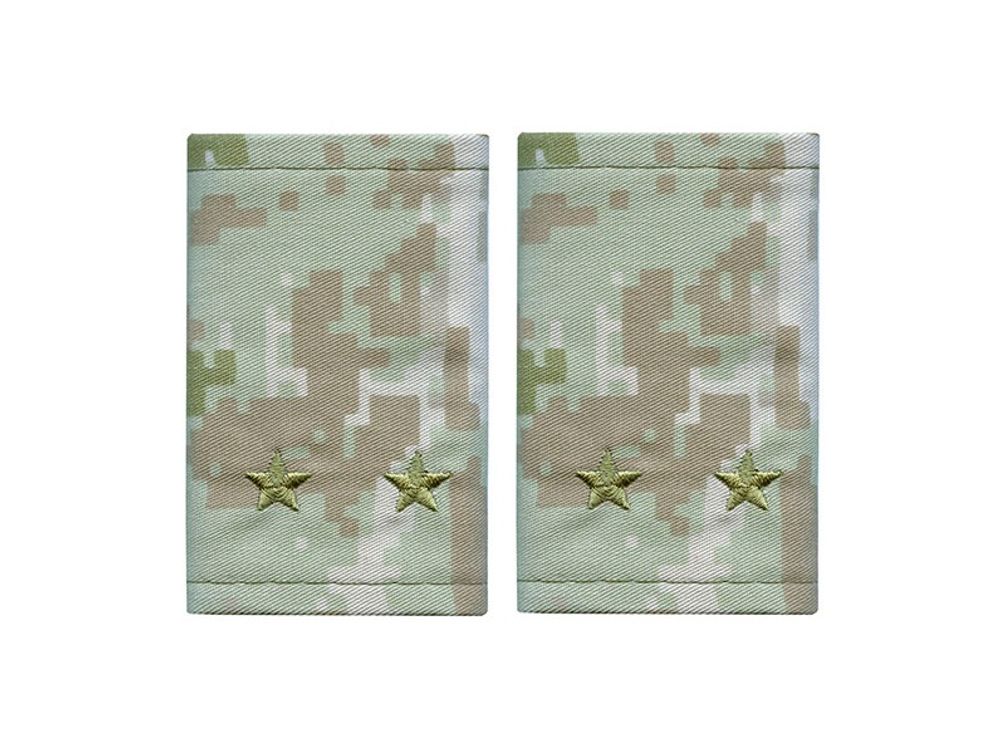 Фальшпогоны сирийский камуфляж с вышитыми звездами (лейтенант)