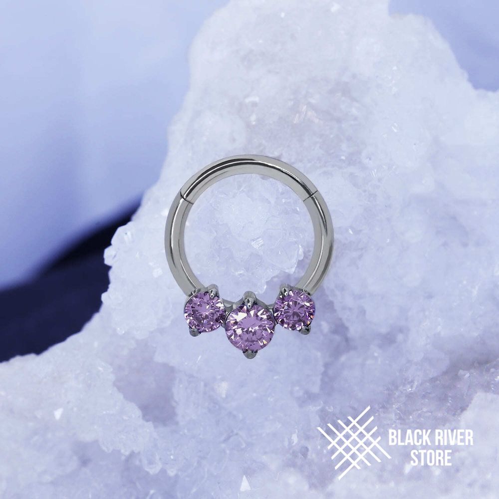 Кликер 3K v.2 Amethyst CZ 1.2мм