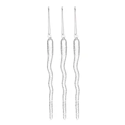 Набор ёлочных украшений melting icicles из коллекции new year essential, 3 шт.