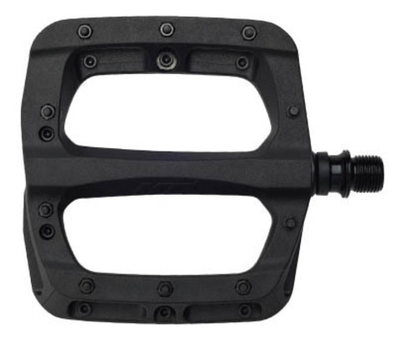 Педали NANO-нейлон, чёрные, ось cr-mo, 2 промподш + DU, 16 сменных шипов, 350г.HT-PA03A BK