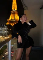 Жакет Икона в пайетку, Черный