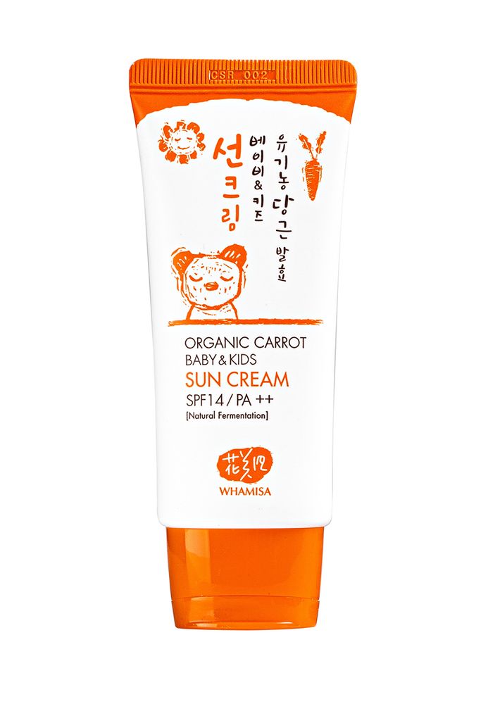 WHAMISA Organic Carrot Baby&amp;Kids Sun Cream SPF 14 / PA++
