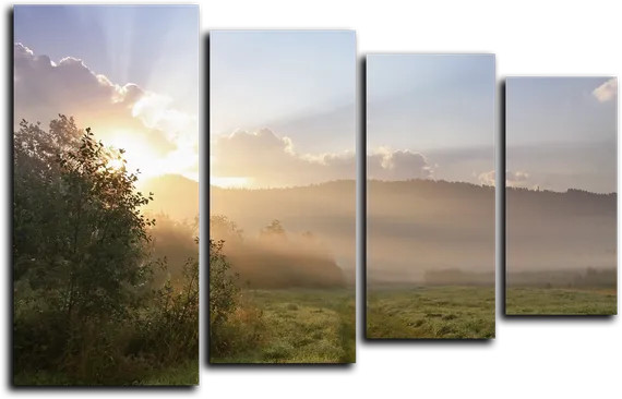 Модульная картина "Утренние лучи"