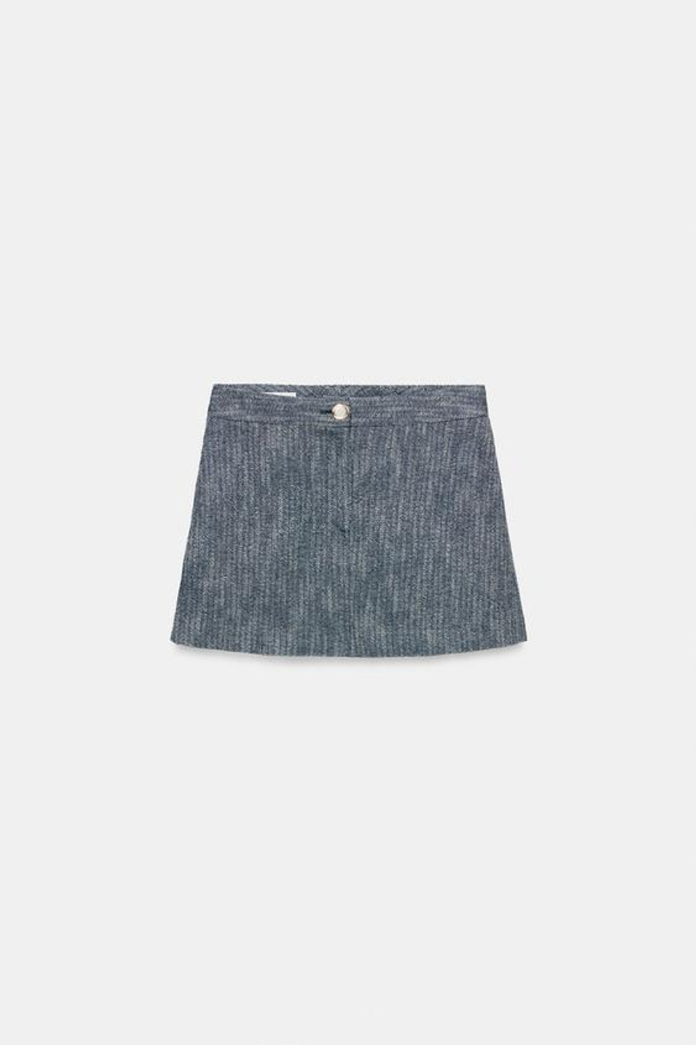 ZARA ЮБКА-ШОРТЫ ИЗ РЕЛЬЕФНОЙ ТКАНИ, СИНИЙ/БЕЛЫЙ