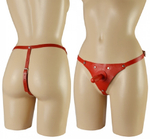 Трусики Sitabella для страпона 3 плага красные кожа