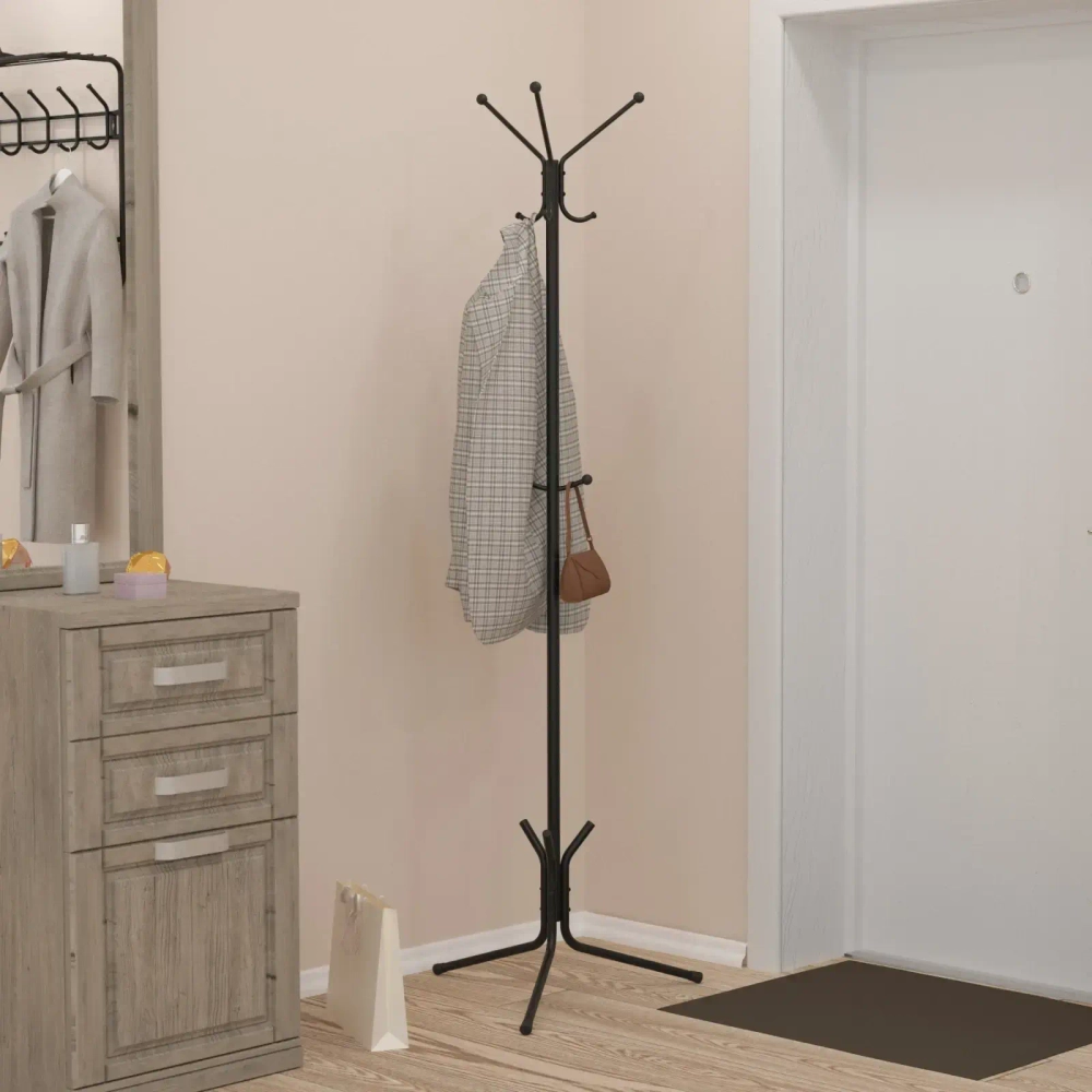 Вешалка напольная «Луч 3» (Черный)