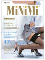 Чулки Capriccio с кружевом на силиконовой ленте черные, 40 den, LXL (46-48) (Цвет: черный)