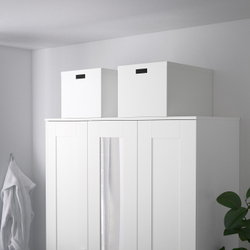 IKEA TJENA  (ИКЕА ТЙЕНА)  -  Контейнер с крышкой, белый, 35x50x30 см