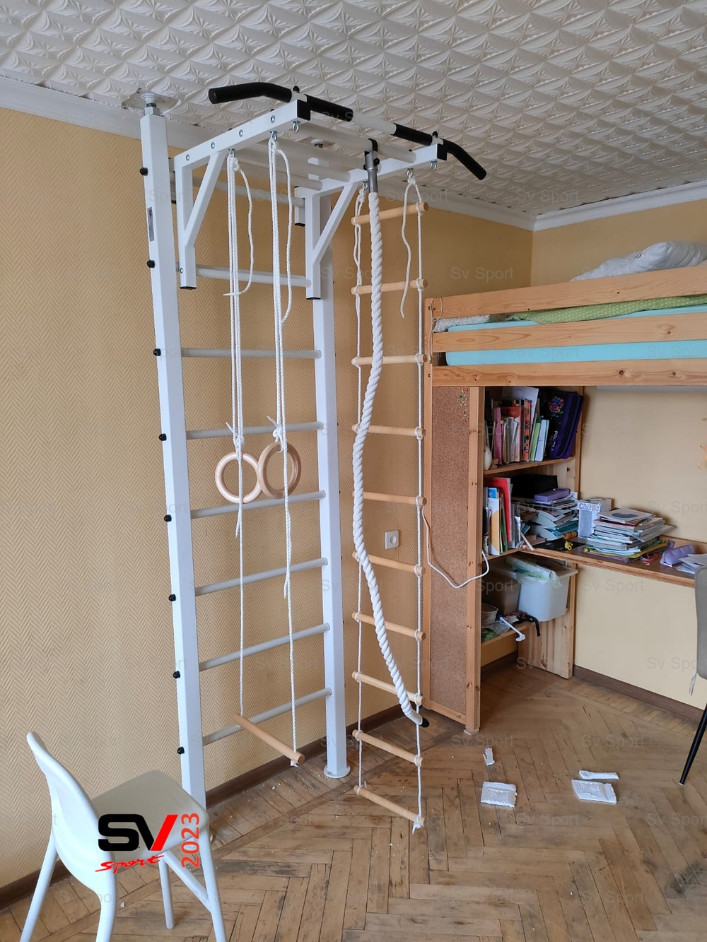 Монтаж шведской стенки Sv Sport враспор