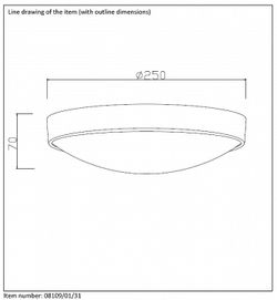 Накладной светильник Lucide Lex 08109/01/31