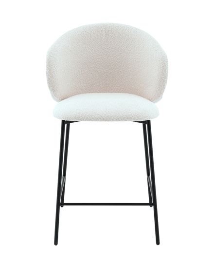 Стул полубарный Snow букле белый