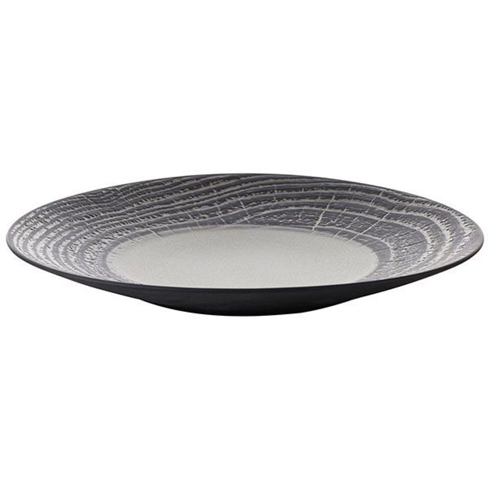 Тарелка «Арборесценс» мелкая;фарфор;D=310,H=35мм;черный,серый (Цвет: черный)