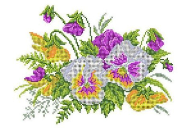 "Анютины глазки"-4505 ткань с нанесенным рисунком