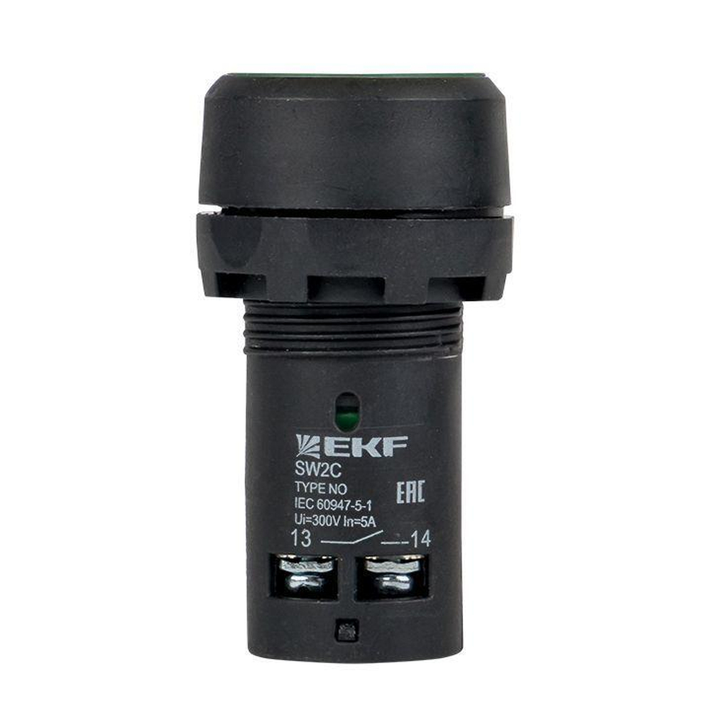 Кнопка SW2C-11 с фиксацией зел. NO+NC PROxima EKF sw2c-11f-g