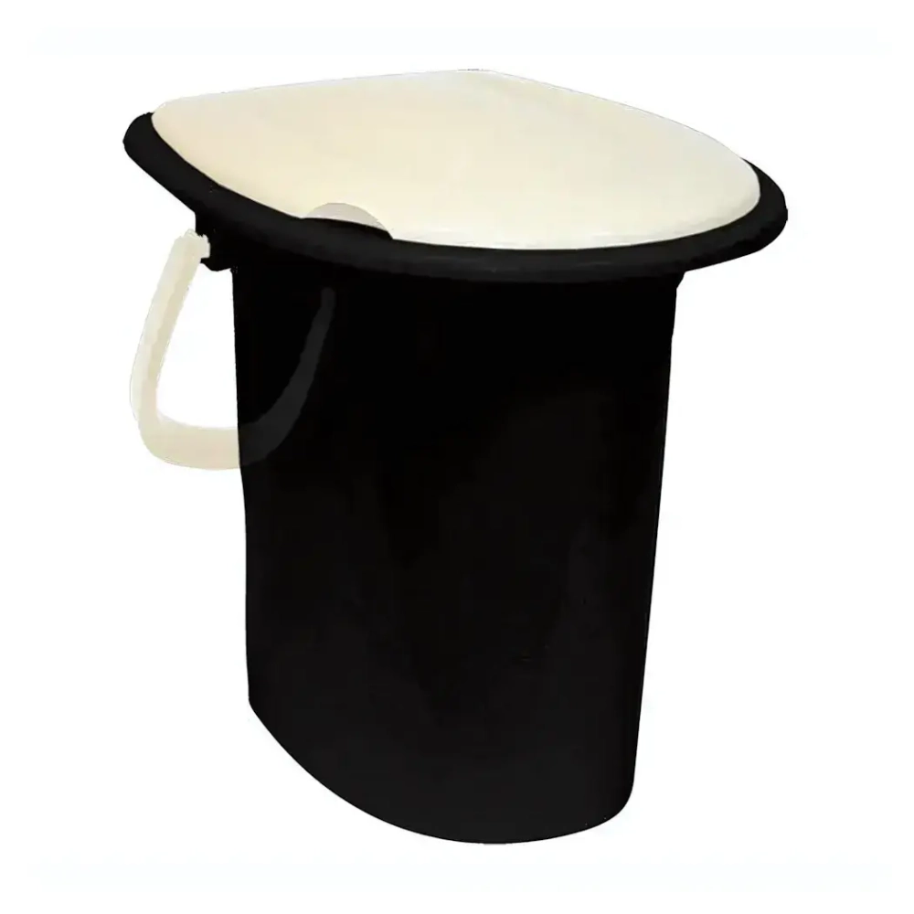 Ведро-туалет 16л белый ротанг 0,37,39х0,4м