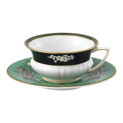 Wedgwood Чайная чашка Wonderlust Изумрудный лес 180 мл с блюдцем